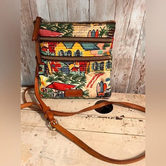 Dooney & Bourke Handbags - Rare Dooney And Bourke Tropical Crossbody Purse